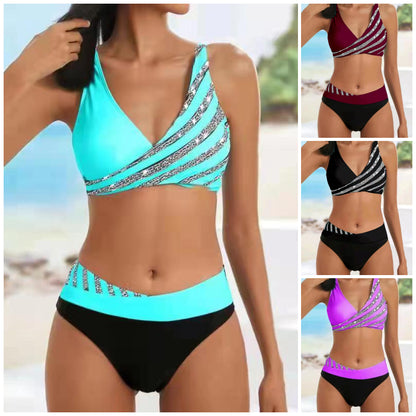 👙【Cumpără 1, primești 1 gratuit】👙Set de costume de baie cu imprimeu pentru femei, nou, 2025 