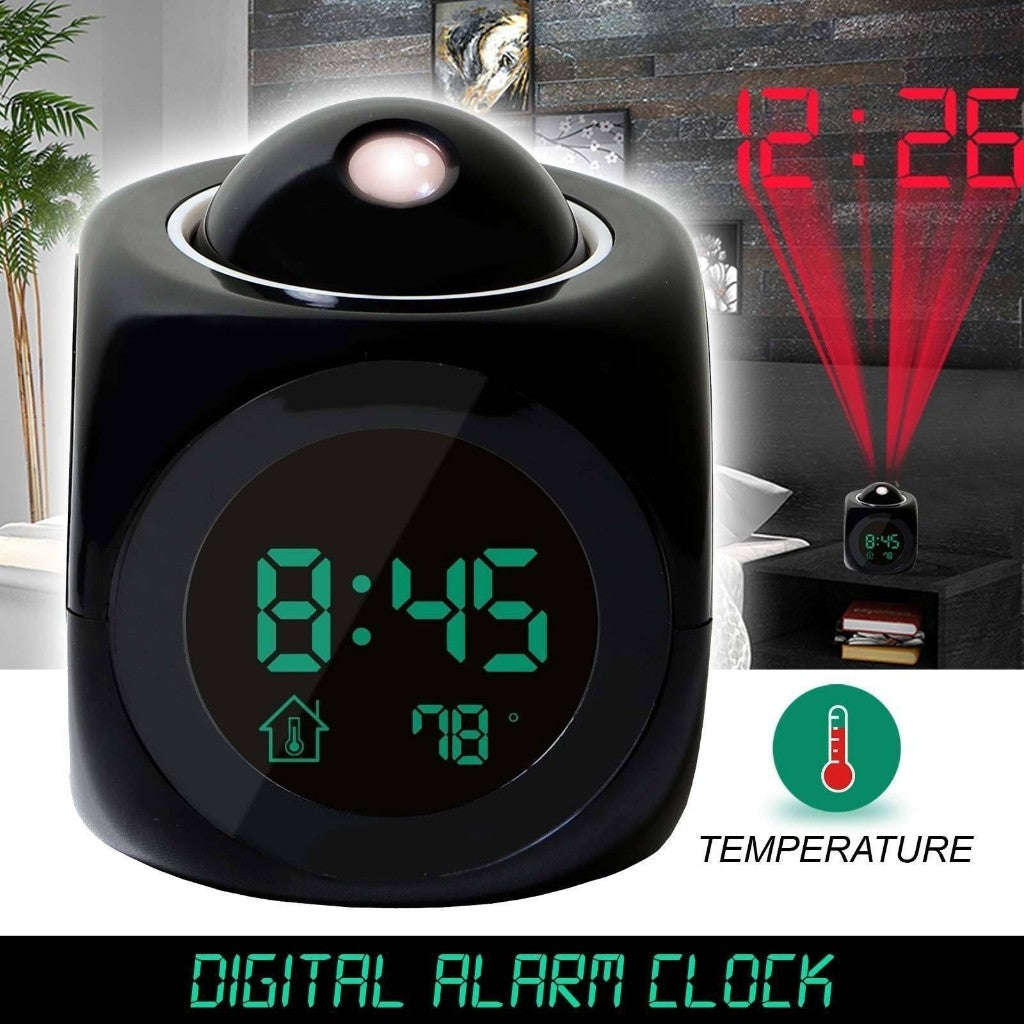 【¡Novedad para 2026!】⏰ Reloj proyector multifunción — hora, alarma, temperatura y clima en tu pared o techo