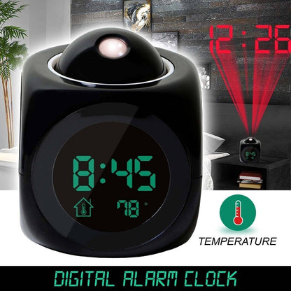 【¡Novedad para 2026!】⏰ Reloj proyector multifunción — hora, alarma, temperatura y clima en tu pared o techo