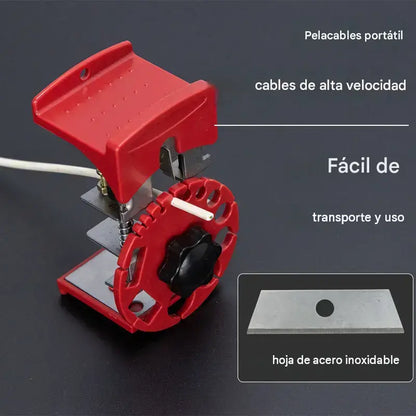 【Pelacables + cuchilla】🔧 Herramienta manual universal para pelar cables rápidamente: portátil e ideal para uso doméstico.