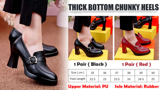 👠2024 nové dámske kožené topánky na vysokom opätku s hrubou podrážkou
