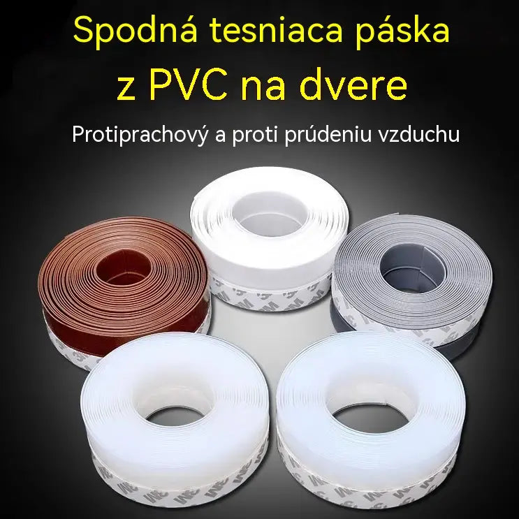 🚪【5 m】 PVC tesniaca lišta na spodnú časť dverí – ochrana proti prachu a prievanu