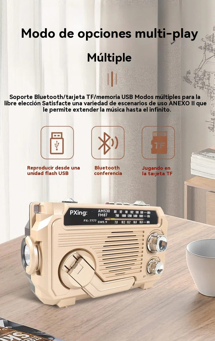 🏕️【-35%】（Autenticidad garantizada）Linterna portátil con radio AM multifunción