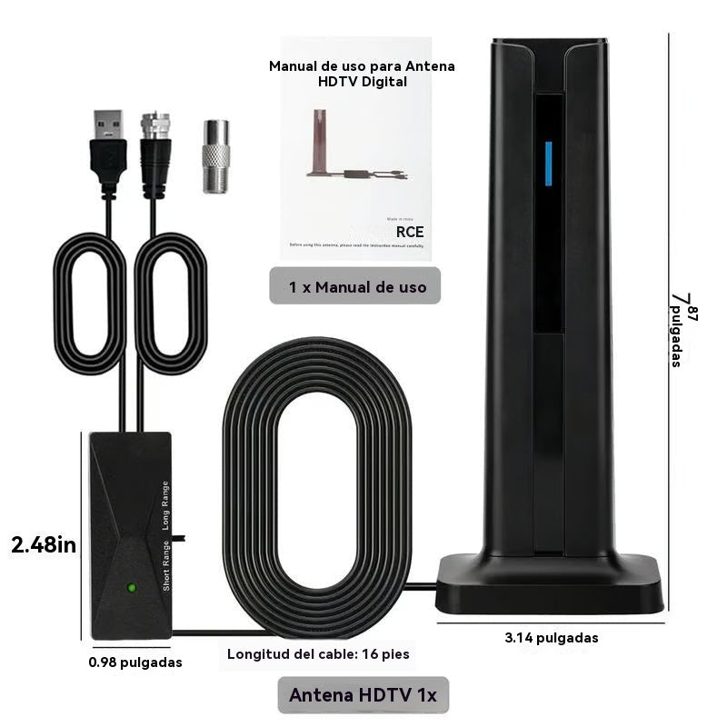 🔥Receptor de TV digital HD para interiores🌐