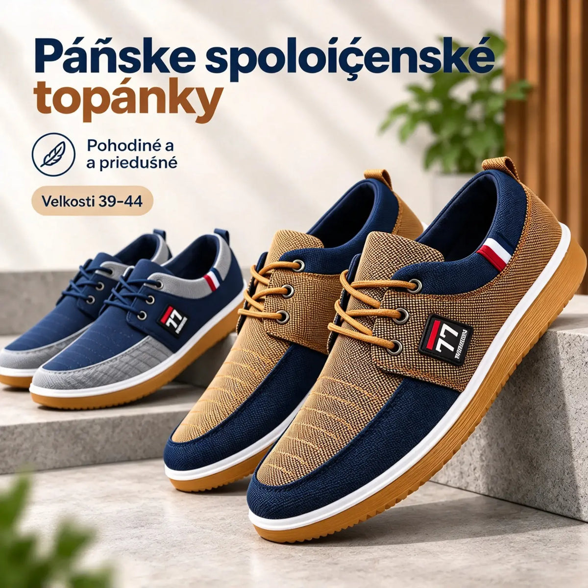 🔥[Novinka – Polovičná cena] 🔥Pánske priedušné plátenné tenisky na voľný čas (model 2026)