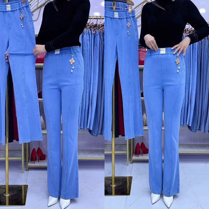 👖【M-4XL】Jeans elásticos de cintura alta para mujer