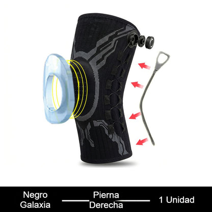 🦵🦵 Rodillera de compresión deportiva con silicona y estabilizadores de muelle para absorción de impactos, ideal para running y fitness al aire libre