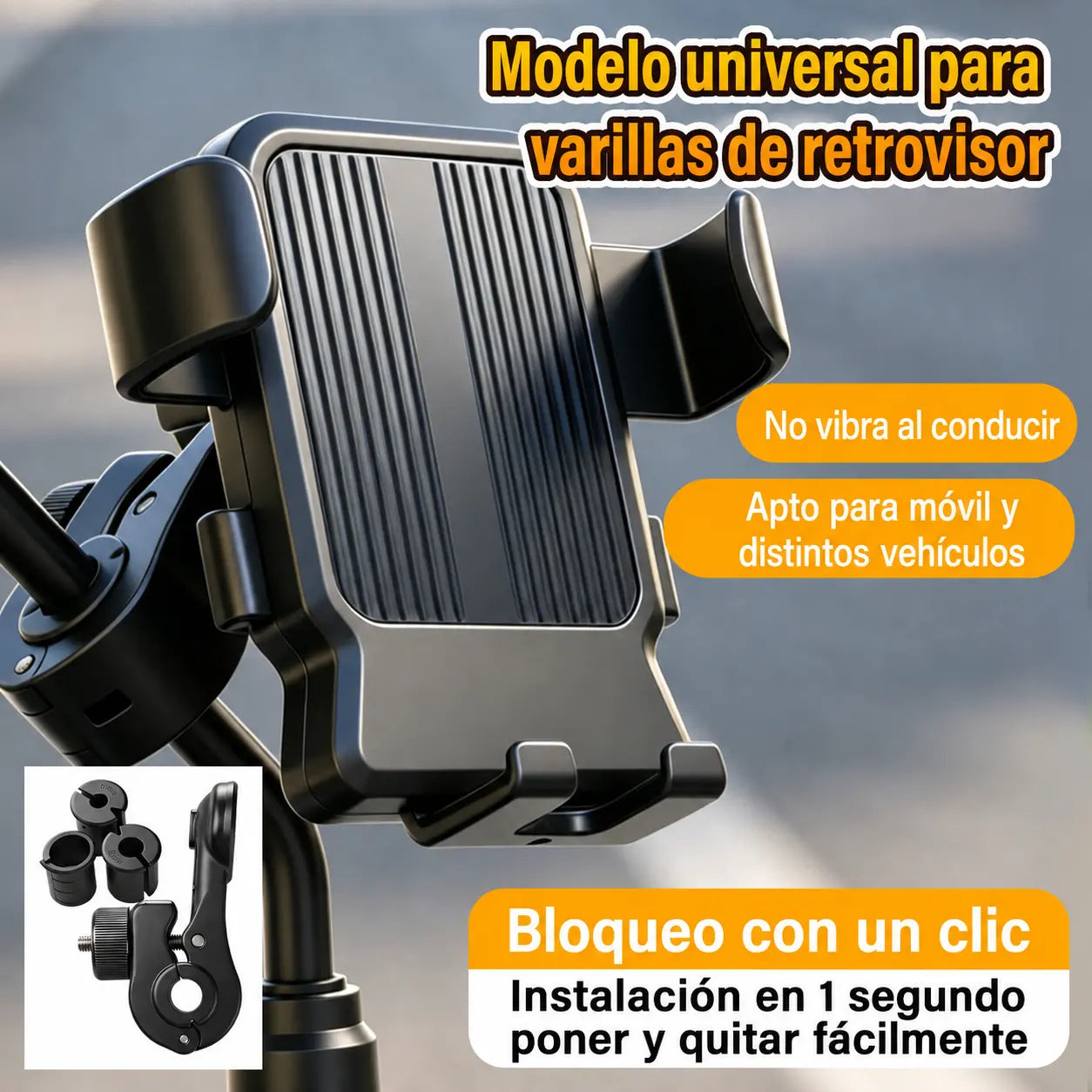 🚴 Soporte para móvil de bicicleta y moto con agarre firme