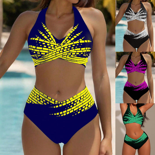 👙Zľava 50 % 💥【40-130kg】👉 Dvojdielne bikiny pre ženy vo väčších veľkostiach ✅ Vysoký pás ✅ Vysoká elasticita ✅Platba pri doručení