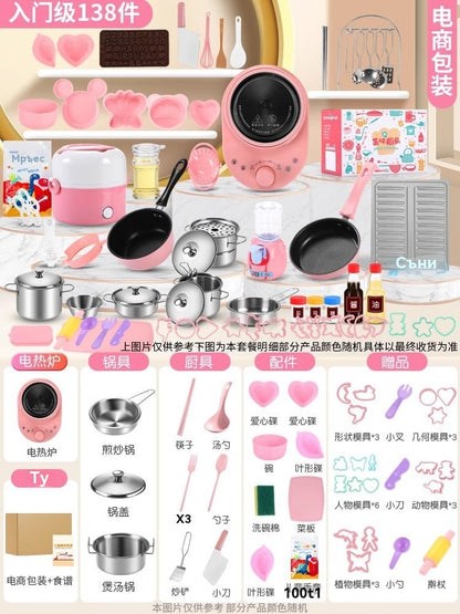 🎁【Най-добрият подарък за деца】👨‍🍳 Мини кухненска играчка за деца, може да се готви и яде