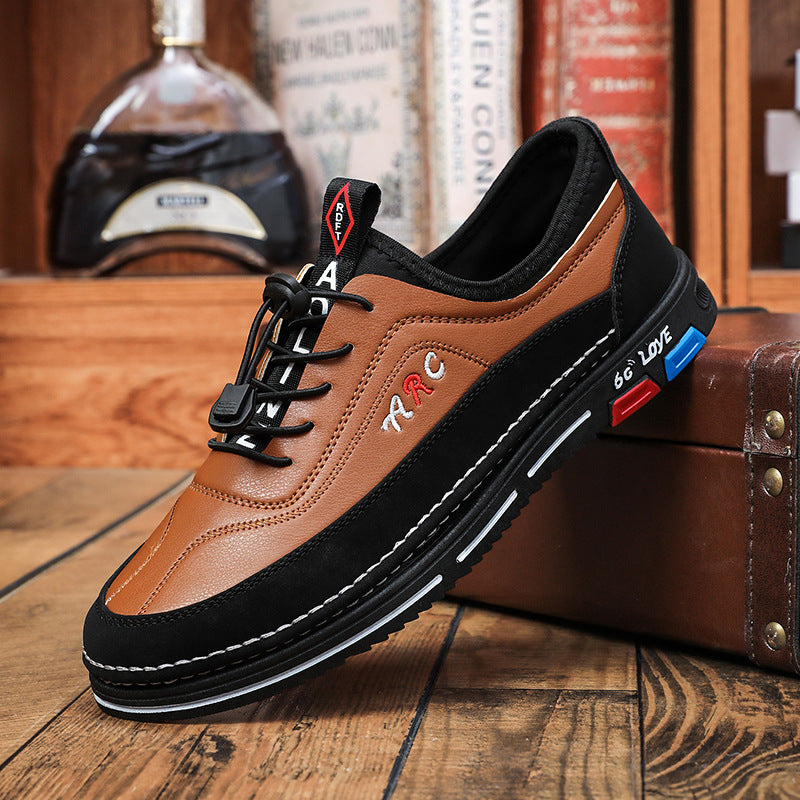 【39-48】Los zapatos de negocios casuales para hombre están hechos de cuero impermeable y resistente a las manchas con una suela suave para un uso cómodo. 4290614