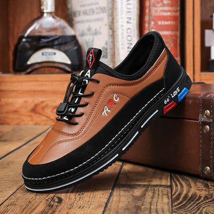 【39-48】Los zapatos de negocios casuales para hombre están hechos de cuero impermeable y resistente a las manchas con una suela suave para un uso cómodo. 4290614