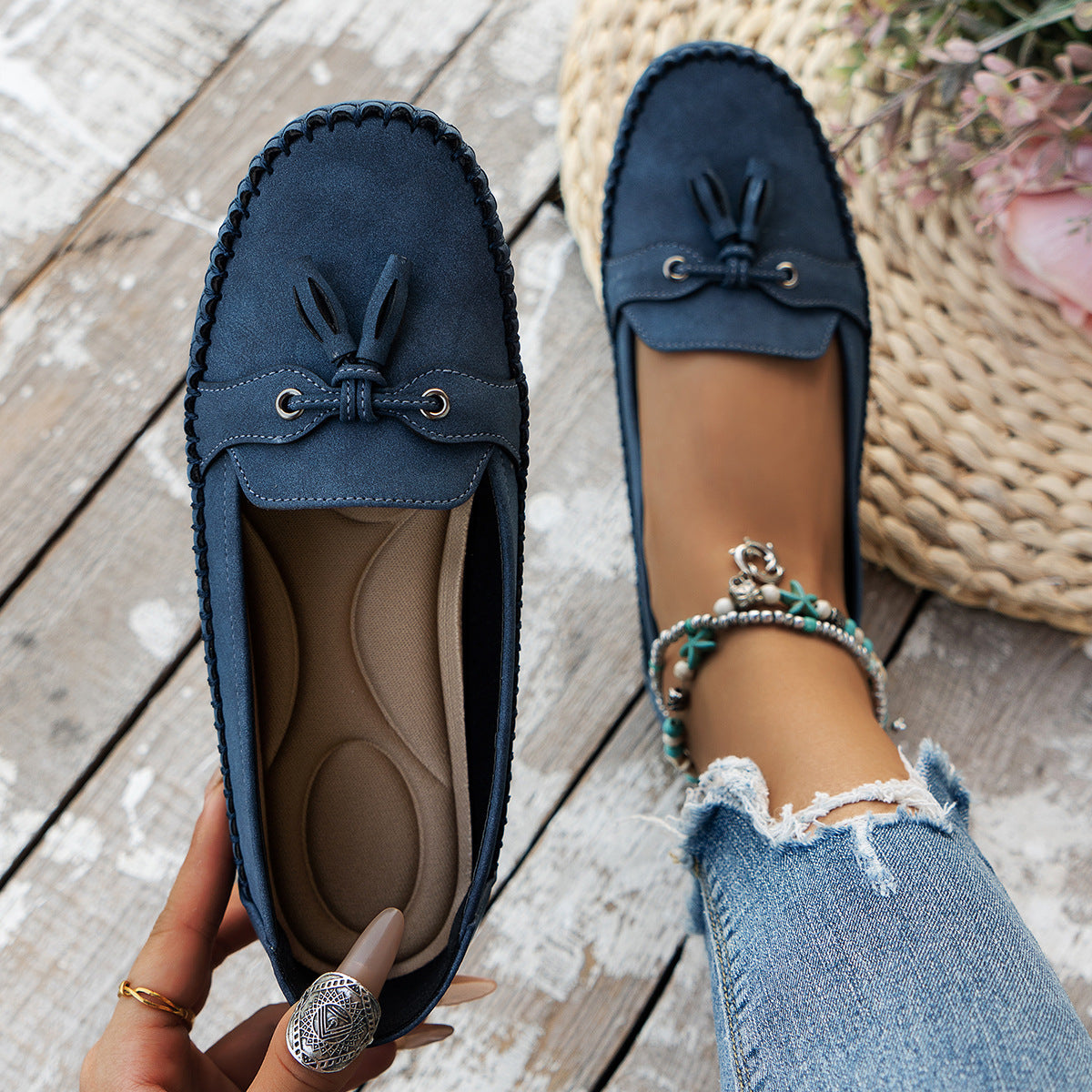 ✨50% de descuento✨【35-44】 Zapatos ortopédicos para mujer, hechos de cuero natural, ligeros, antideslizantes, transpirables y cómodos.