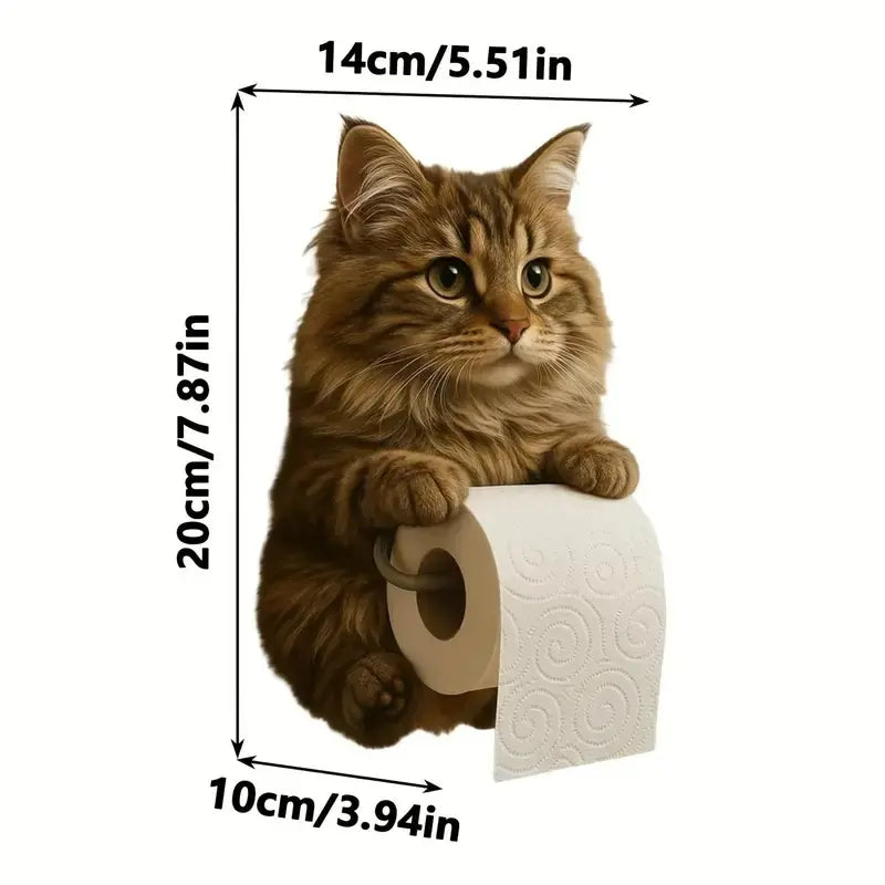🐱 Adorable portarrollos de papel higiénico con diseño de gato