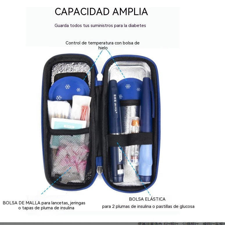 Estuche de viaje para enfriar insulina con pantalla de temperatura