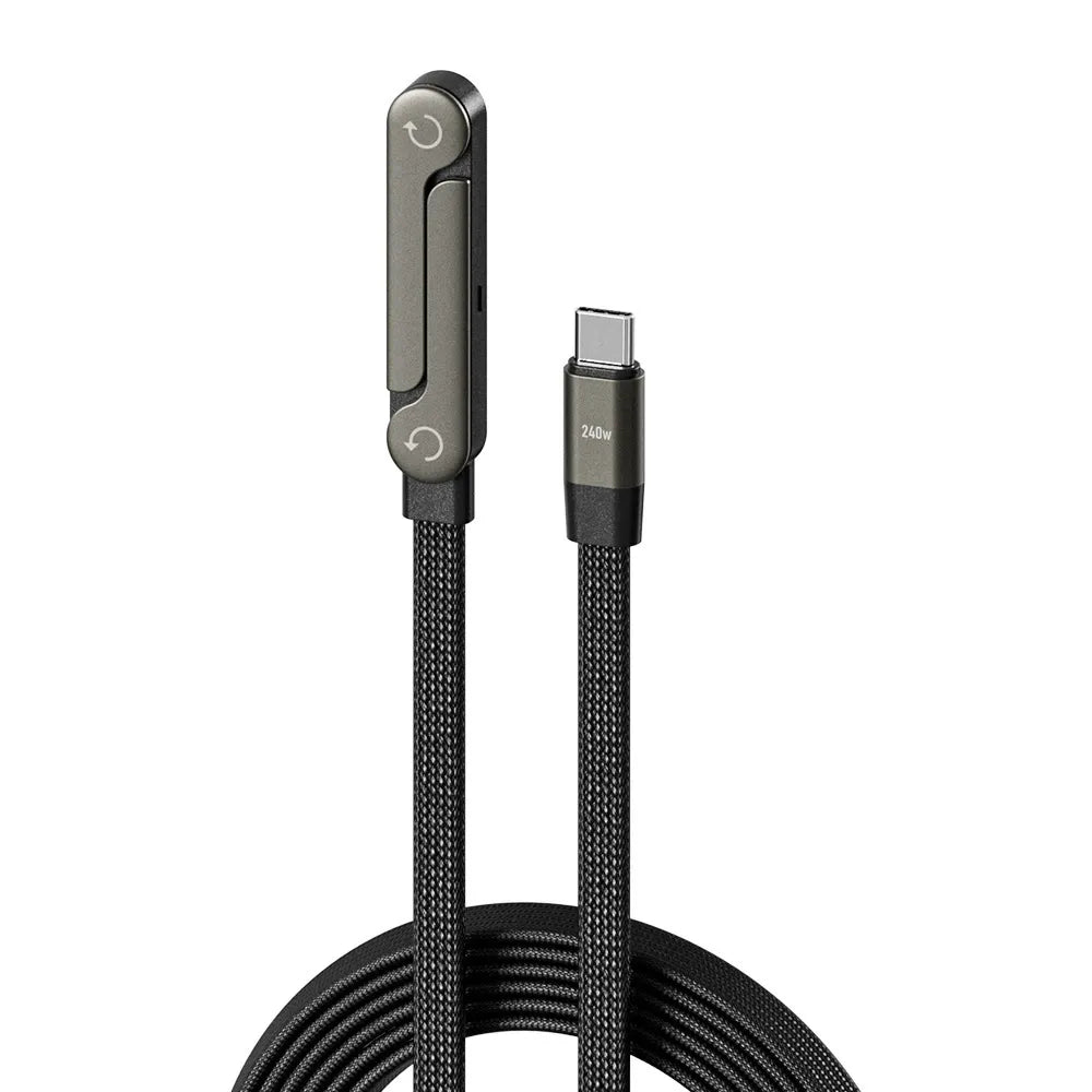 🔥🔥⚡Rychlonabíjecí kabel 2 v 1 s nastavitelným držákem telefonu🔋
