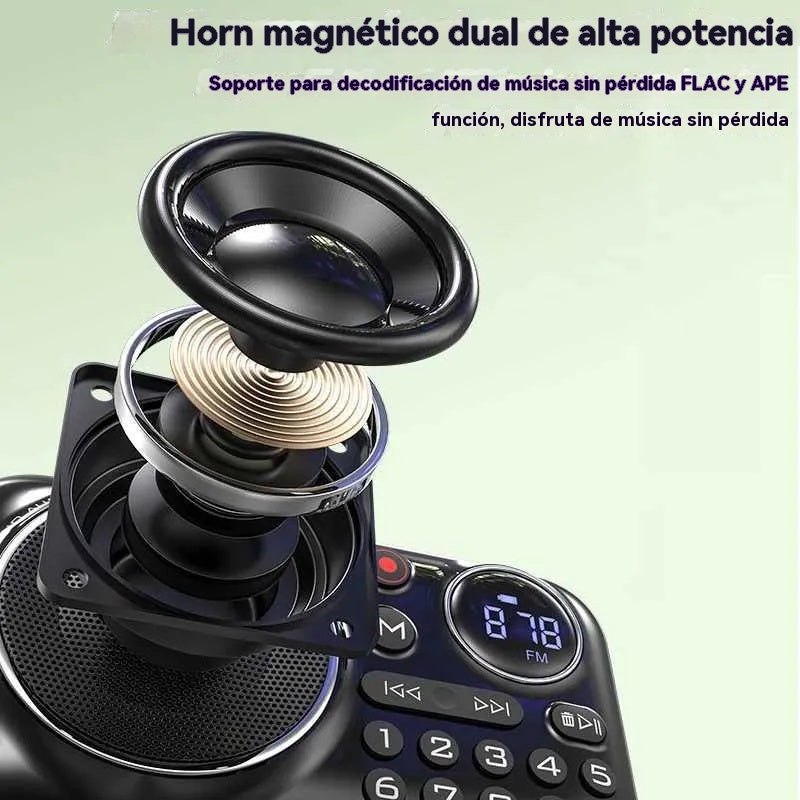 🎁【Oferta por tiempo limitado】Reproductor de música con radio Bluetooth portátil, puede insertar tarjetas y unidades flash USB【Autenticidad garantizada】