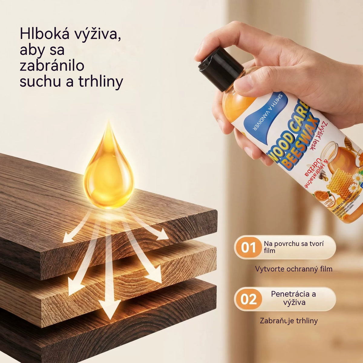🔥Časovo obmedzená ponuka✨Vysokoúčinná pasta z prírodného včelieho vosku na leštenie a čistenie dreva.