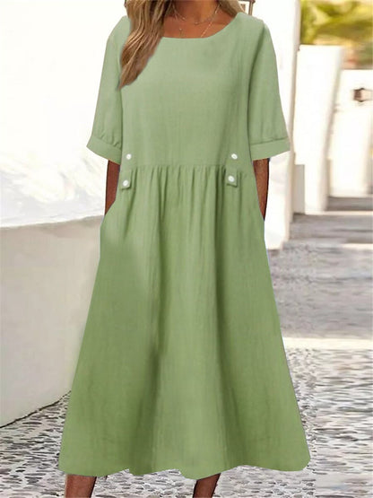 🔥🔥👗👗2024 nové bavlnené a ľanové tkaniny ležérne módne šaty
