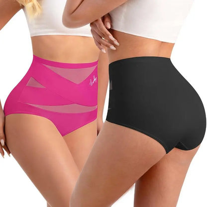 🔥 3 artículos por 27 € 🌸 ¡Último día de esta oferta especial! 🎁 Braguitas de talle alto en tallas grandes, con diseño cruzado y efecto control de abdomen.
