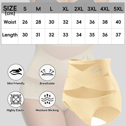 🔥 Oferta por tiempo limitado: 3 piezas 🌸🎁 Ropa interior de talle alto de tallas grandes con diseño cruzado y efecto aplanador de abdomen.