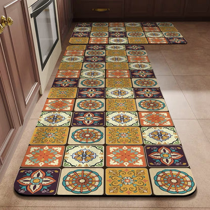 💥💥【se venden como pan caliente】【40*60+40*120cm】Alfombras de cocina y baño antideslizantes y muy absorbentes