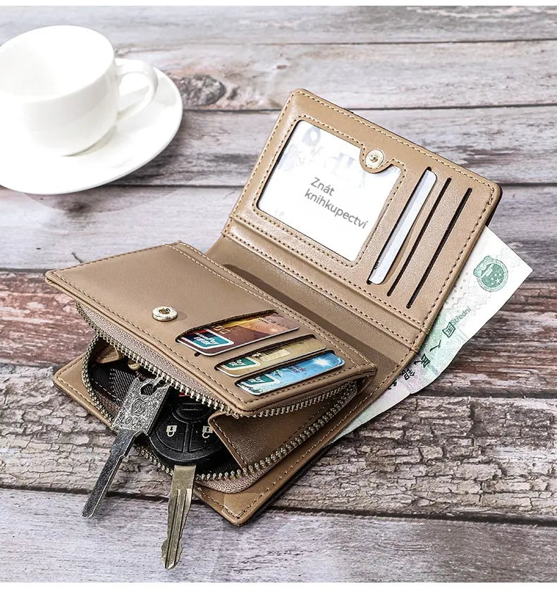 💥👛👍Cartera multiusos para hombre de piel auténtica con estilo retro.
