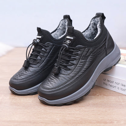🔥【35-41】2025 otoño e invierno nuevos zapatos deportivos y casuales botas de algodón antideslizantes con suela suave