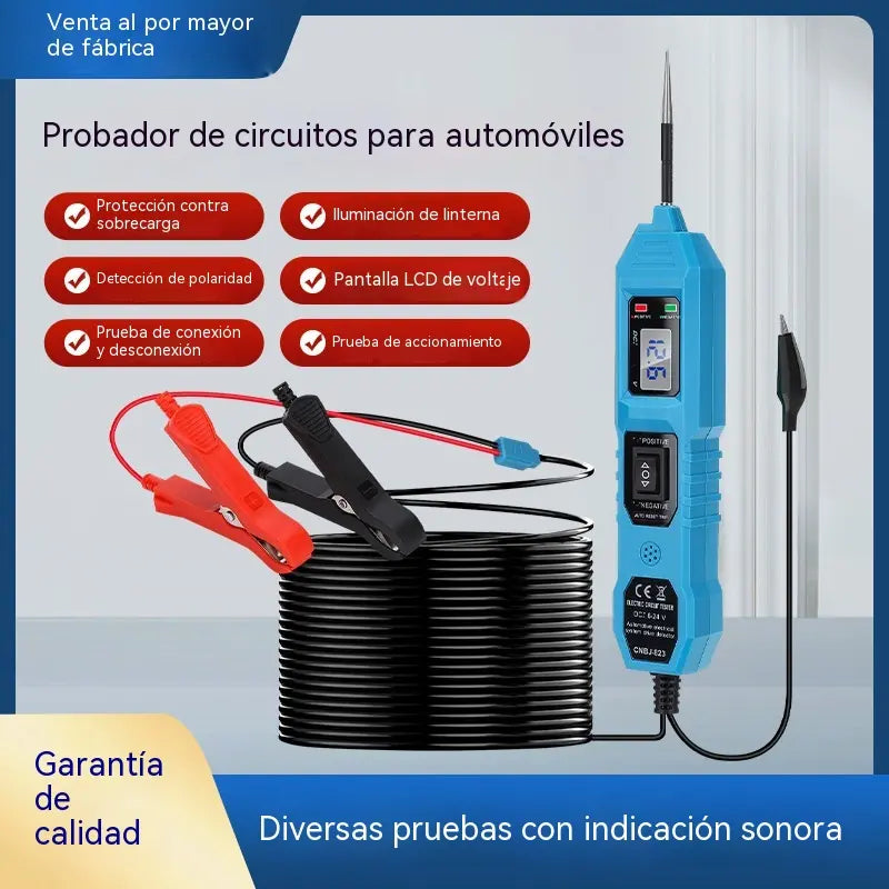 Lápiz de prueba multifuncional para automóviles con pantalla LCD, comprobador de circuitos de 3,5-36 V.