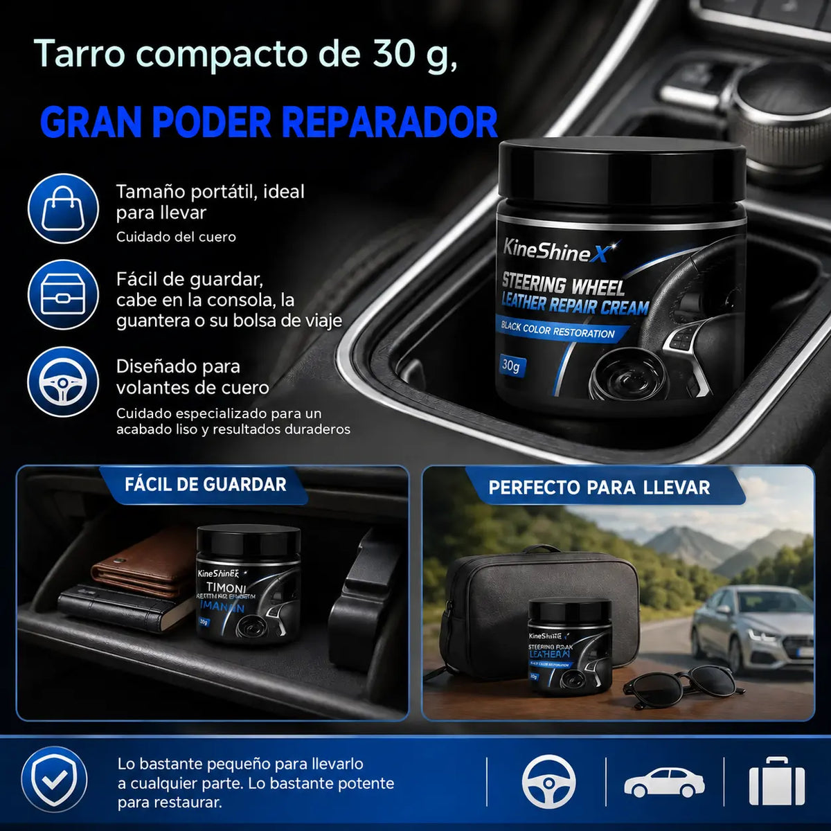 🚗 Ahora con un 30 % de descuento:✨Crema para volantes de cuero: repara, nutre y prolonga la vida útil【Compra uno y llévate otro gratis】