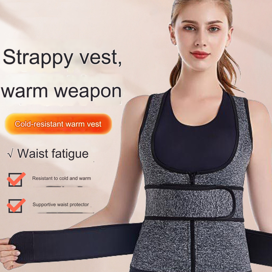👗🔥🔥Diseño de doble soporte en la cintura: ¡Chaleco cálido de invierno + moldeador!