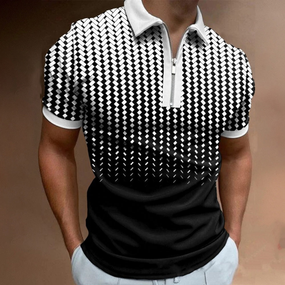 🌿【S-3XL】Tricou polo bărbătesc cu fermoar, nou, de vară, 2025 3916529 