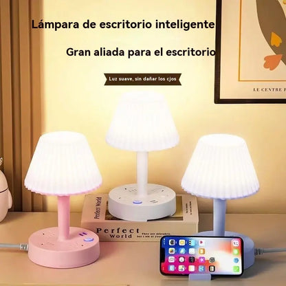 💡Luz nocturna multifuncional con regleta de enchufes incorporada: ¡práctica, elegante y que ahorra espacio!