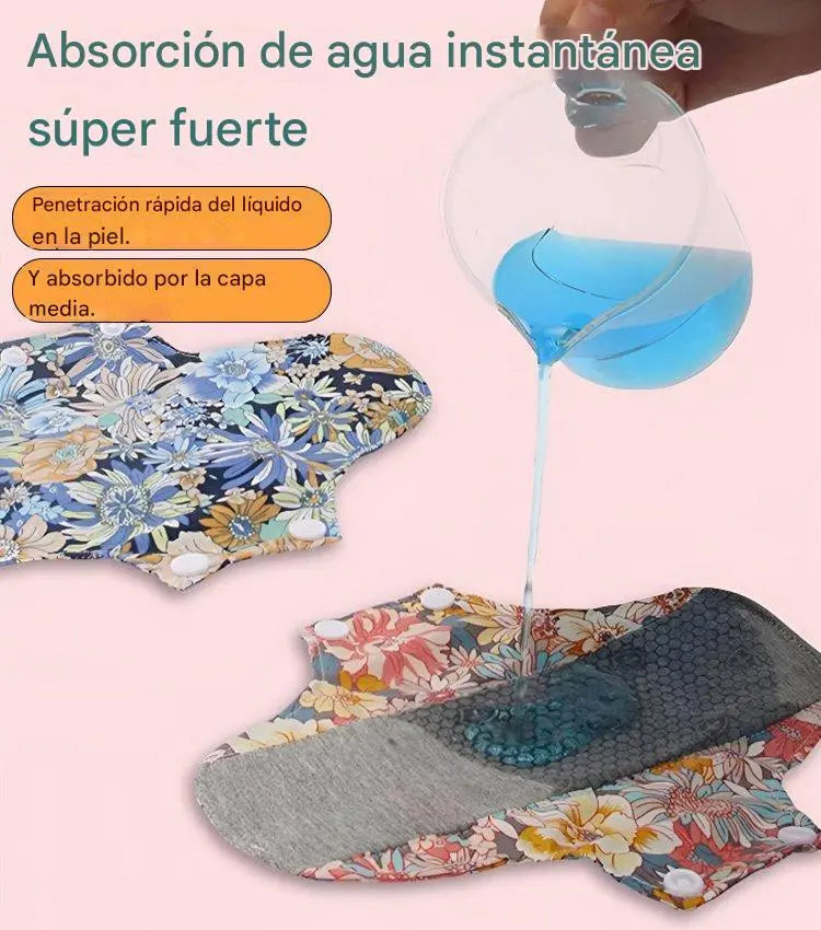 🔥🌈【5 piezas】Almohadilla antibacteriana de algodón y grafeno lavable