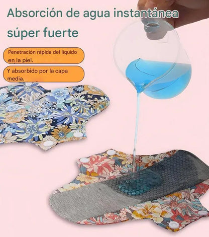 🔥🌈【5 piezas】Almohadilla antibacteriana de algodón y grafeno lavable