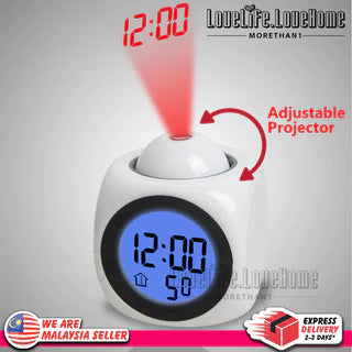 【¡Novedad para 2026!】⏰ Reloj proyector multifunción — hora, alarma, temperatura y clima en tu pared o techo