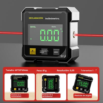 【📢📢¡El precio más bajo por tiempo limitado! 💥】Nivel láser electrónico magnético de cuatro lados y doble cara