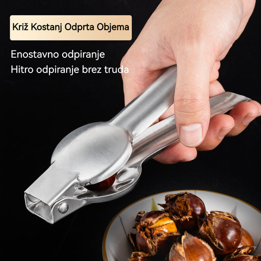 🌰🔥[Kupite 1, dobite 1 gratis]-Odpirač za kostanj, enostavno se odpre z enim samim pritiskom, ne bo poškodoval vaših rok.