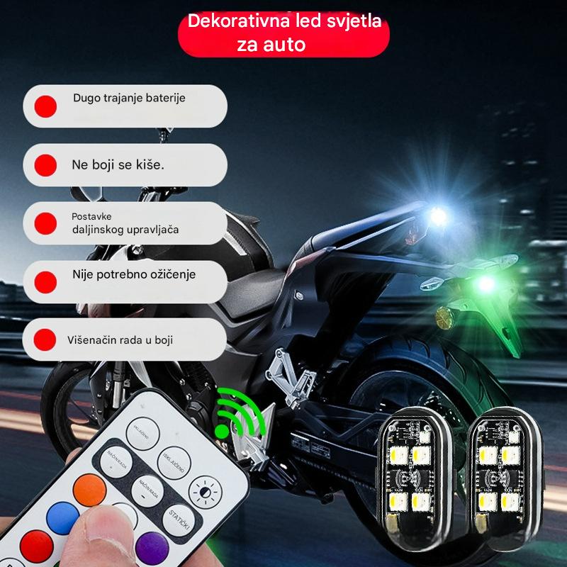 🛵LED ukrasna svjetla za automobile, ambijentalna rasvjeta, stroboskopska svjetla za upozorenje
