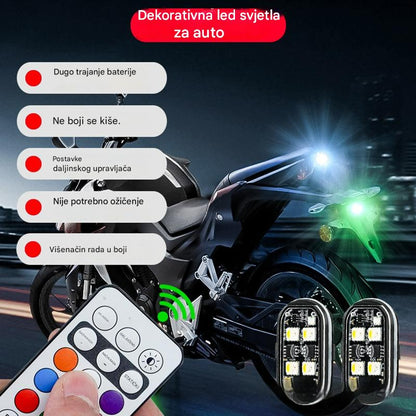 🛵LED ukrasna svjetla za automobile, ambijentalna rasvjeta, stroboskopska svjetla za upozorenje