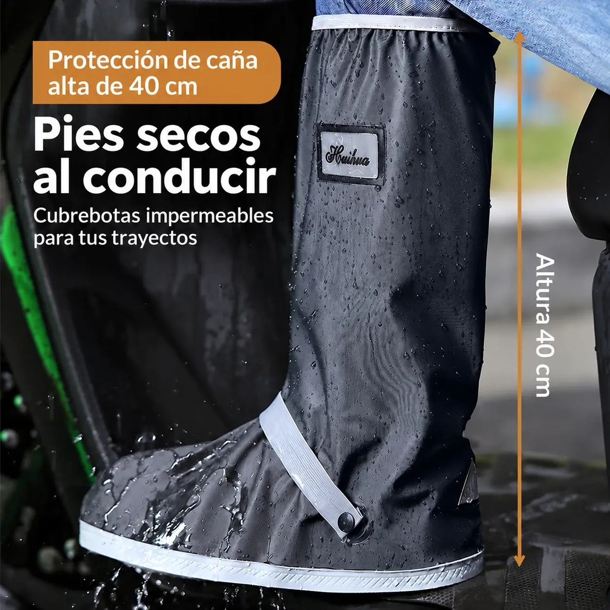 🌧️✨Nuevos cubrezapatos antideslizantes, de caña alta, gruesos e impermeables, reutilizables, adecuados para días de lluvia, condiciones de barro y nieve.