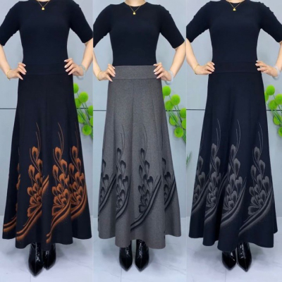 👗🎀【S-3XL：35-95kg】Jesenska i zimska vunena suknja, moderna i svestrana