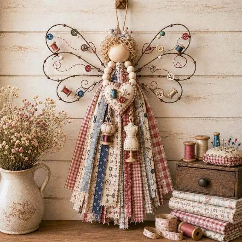 🔥ÚLTIMO DÍA 50% DE DESCUENTO - Kit DIY para colgar tela de ángel - Cose una pequeña bendición que perdurará para siempre