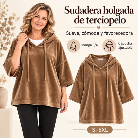 【S-5XL】Jersey holgado con capucha y cordón ajustable para otoño/invierno de 2026