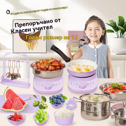 🔥 50% ОТСТЪПКА! 🎁 Комплект за готвене за мини кухня за истински деца 🍳✨