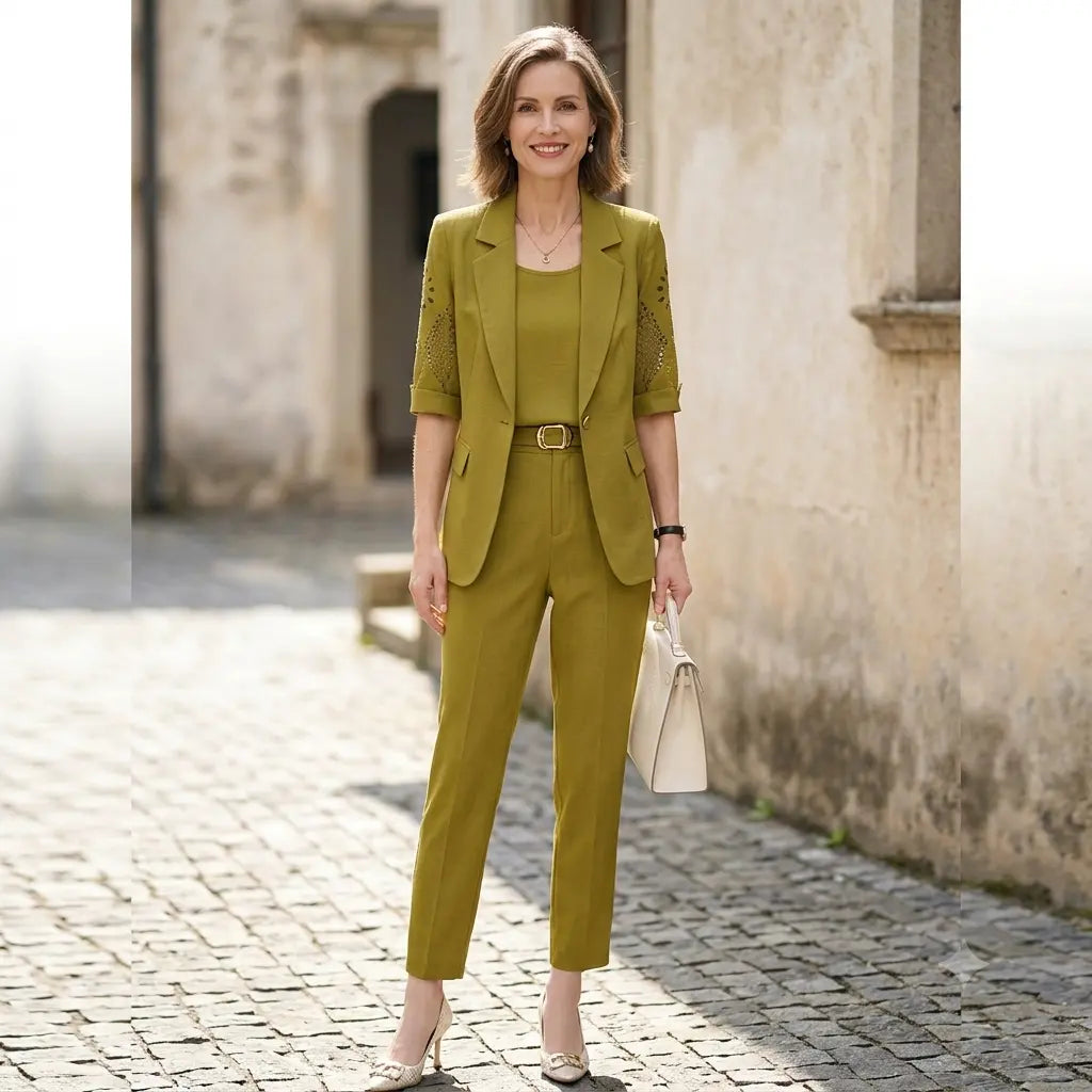 🏆【Chaqueta + Chaleco + Pantalones】Conjunto de traje de tres piezas profesional, elegante e informal