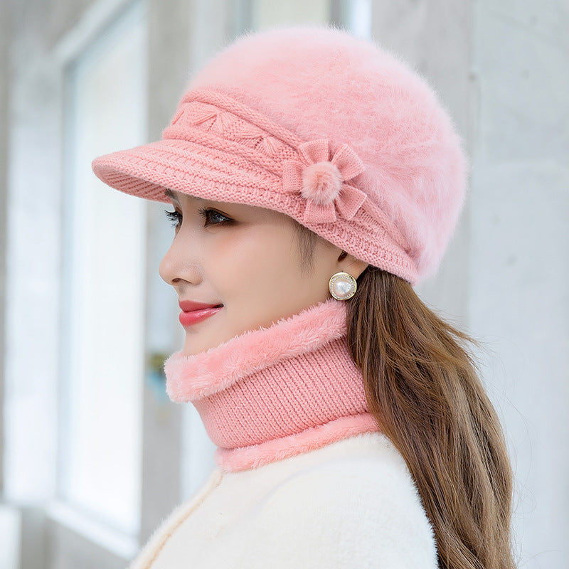 [Compra uno y llévate otro gratis] Gorro y bufanda de forro polar cálido para mujer, ideal para otoño/invierno 4147914