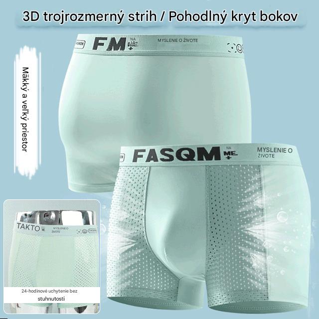⏰⏰ 【6 kusov】Pánsky ľadový hodvábny boxer s priedušnou sieťovinou