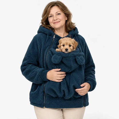 🧸❄️ Chaqueta Teddy suave: ¡lleva a tu bebé o cachorro contigo!