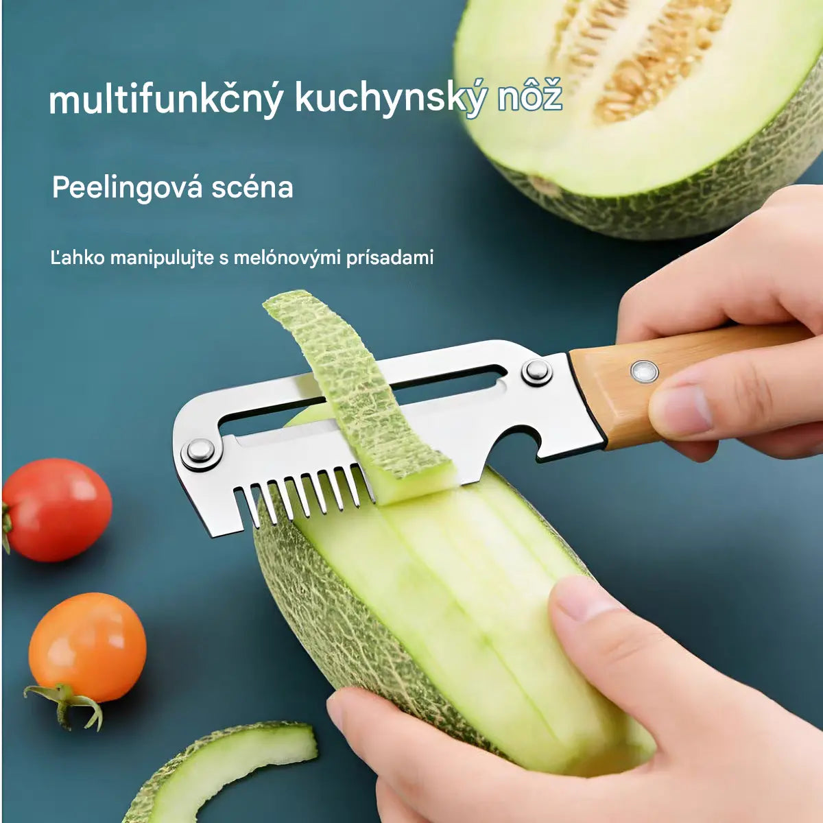 【Kúp 1 a dostaneš 1 zadarmo】 Viacúčelová kuchynská škrabka 3 v 1: olúpa, krája a otvára uzávery fliaš!